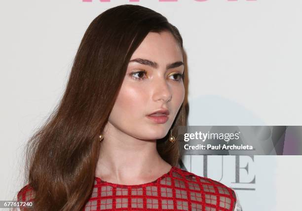 Actress Emily Robinson attends NYLON's annual Young Hollywood May issue event with cover Star Rowan Blanchard at Avenue on May 2, 2017 in Los...