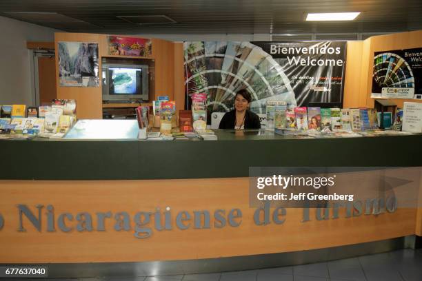 The visitor information desk at Augusto C. Sandino International Airport.