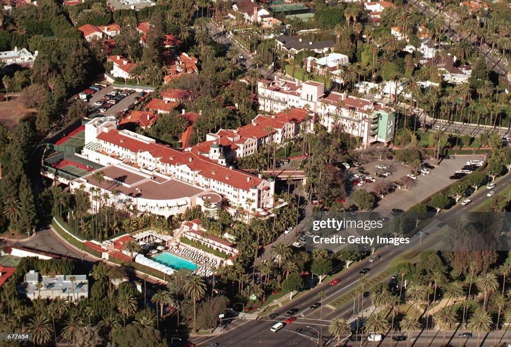 Aerial View Of The Beverly Hills Hotel