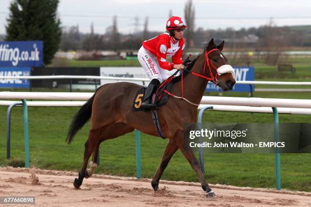 Mi Regalo ridden by Leonna Mayor goes to post in The follow us on facebook handicap stakes