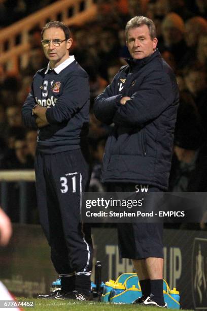 Sunderland manager Martin O'Neill with first team coach Steve Walford