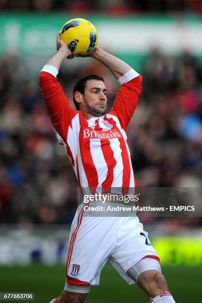 Stoke City's Rory Delap takes a throw-in