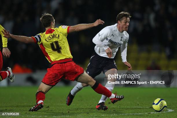 Tottenham Hotspur's Scott Parker and Watford's John Eustace