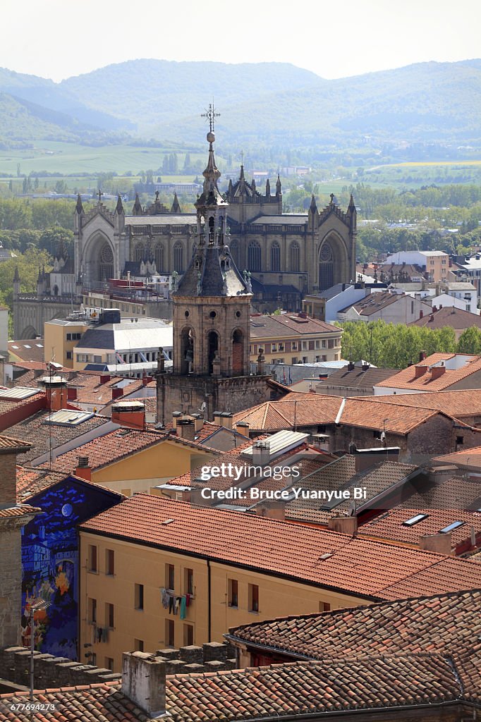 Rooftop view of town of Vitoria-Gasteiz