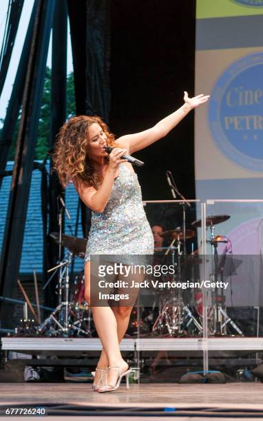 Brazilian Pop singer Maria Rita performs onstage during the annual CineFest Brasil concert and film program at Central Park SummerStage, New York,...