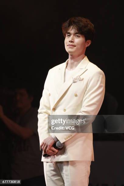 South Korean actor Lee Dong-wook meets fans on May 3, 2017 in Taipei, Taiwan.