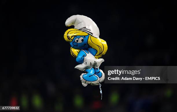 Smurf balloon is released