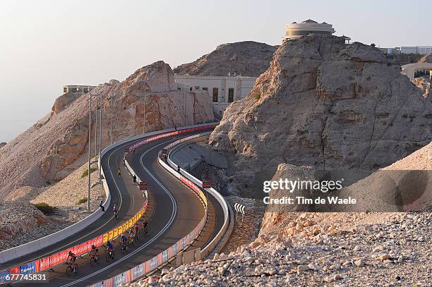 2nd Abu Dhabi Tour 2016 / Stage 3 Peloton / Jebel Hafeet Mountains / Landscape / Al Ain - Jebel Hafeet 1050m / Strata Stage / Ride To Abu Dhabi /...