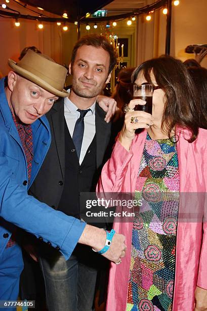 Fabrice Bousteau, Augustin Trapenard and Sophie Calle attend 'Le Bal Jaune 2016' : Dinner Party At Hotel Salomon de Rothschild As part of FIAC 2016 -...