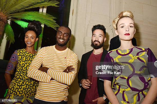 Youssouf Fofana, Dararith Pach from Maison Chateau Rouge and models attend 'Le Bal Jaune 2016' : Dinner Party At Hotel Salomon de Rothschild As part...