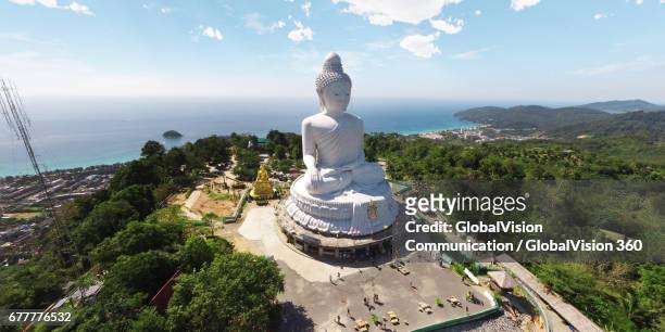 the big buddha phuket in thailand - giant buddha stock pictures, royalty-free photos & images