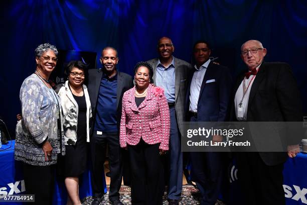 Sharon Madison; April Ryan, White House correspondent for the American Urban Radio Network; host Joe Madison; Rep. Sheila Jackson-Lee , chair of the...