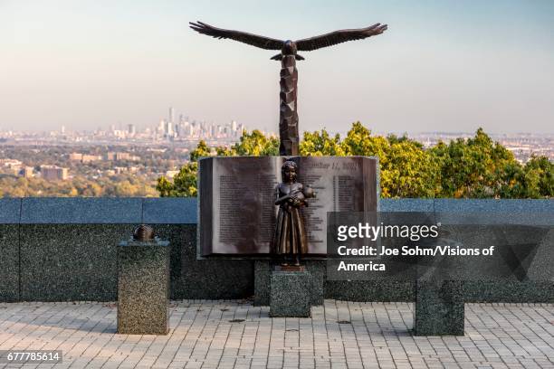 October 16 9/11 Memorial Eagle Rock Reservation In West Orange, New Jersey With View Of New York City.