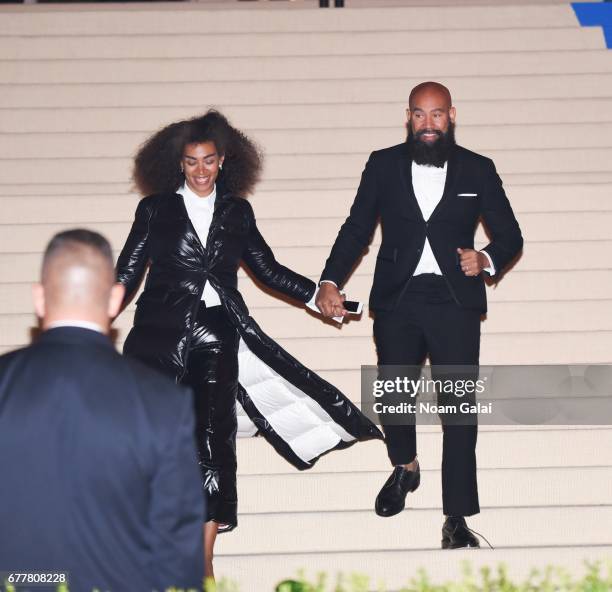 Singer Solange Knowles and director Alan Ferguson attend the "Rei Kawakubo/Comme des Garcons: Art Of The In-Between" Costume Institute Gala at...