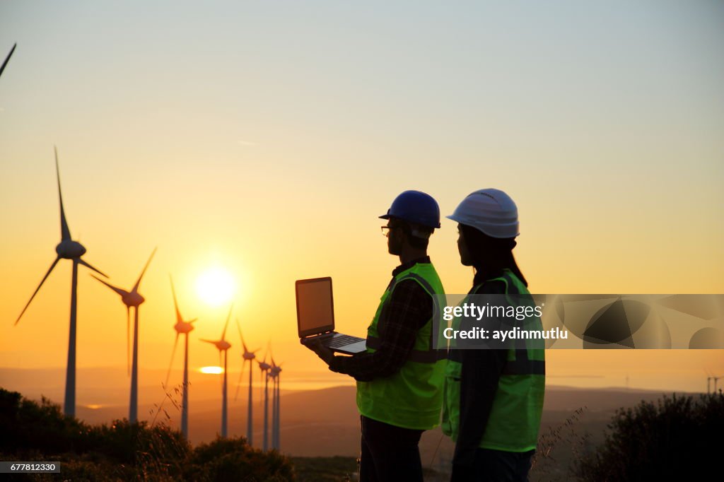 Windmühlen und Arbeitnehmer