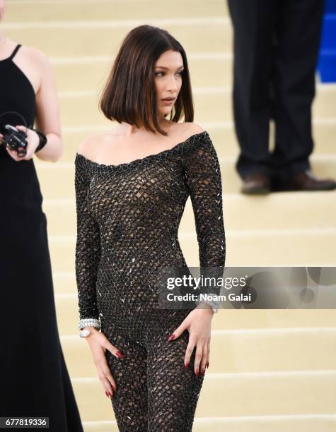 Bella Hadid attends the "Rei Kawakubo/Comme des Garcons: Art Of The In-Between" Costume Institute Gala at Metropolitan Museum of Art on May 1, 2017...