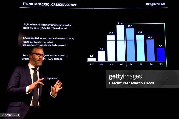 Hans Hoegstedt CEO of Miroglio Fashion Group speaks during the Miroglio Fashion Group press conference on May 3, 2017 in Milan, Italy.