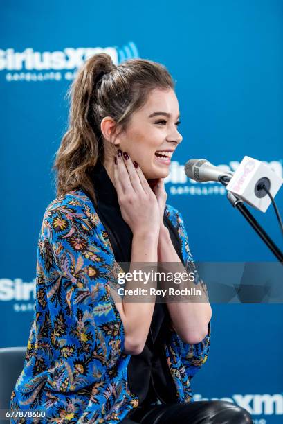 Singer Hailee Steinfeld vistis SiriusXM Hits 1's 'The Morning Mash Up' at SiriusXM Studios on May 3, 2017 in New York City.