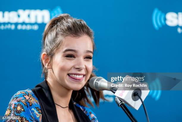 Singer Hailee Steinfeld vistis SiriusXM Hits 1's 'The Morning Mash Up' at SiriusXM Studios on May 3, 2017 in New York City.