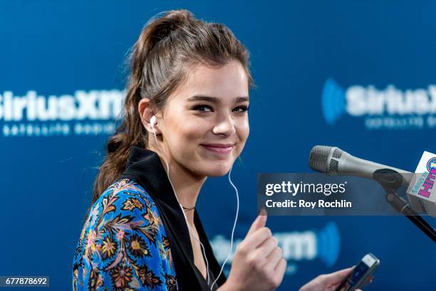 Singer Hailee Steinfeld vistis SiriusXM Hits 1's 'The Morning Mash Up' at SiriusXM Studios on May 3, 2017 in New York City.