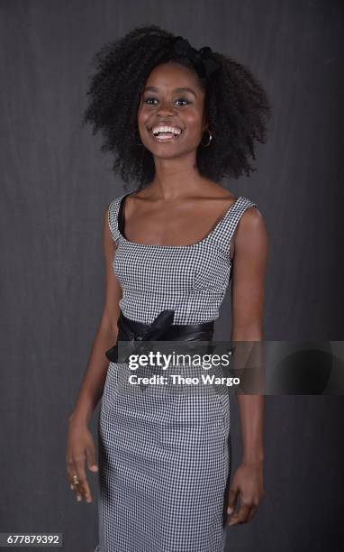 Denee Benton poses at the 2017 Tony Awards Meet The Nominees press junket portrait studio at Sofitel New York on May 3, 2017 in New York City.