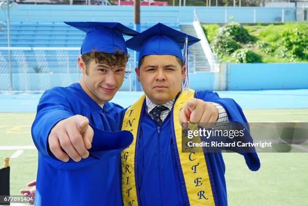 The Graduates" - In the season finale, Manny's father, Javier , shows up for his graduation and takes him out on a wild night of celebration, and...