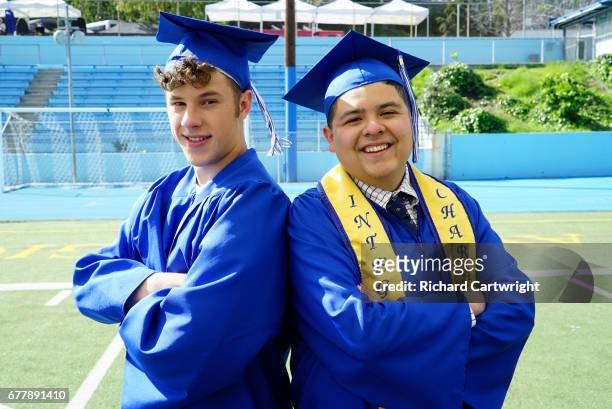 The Graduates" - In the season finale, Manny's father, Javier , shows up for his graduation and takes him out on a wild night of celebration, and...