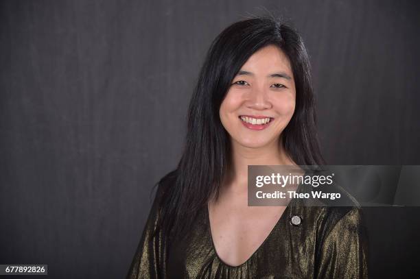 Mimi Lien poses at the 2017 Tony Awards Meet The Nominees press junket portrait studio at Sofitel New York on May 3, 2017 in New York City.