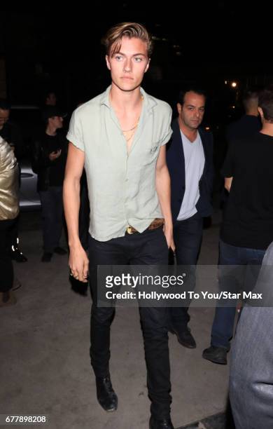 Lucky Blue Smith is seen on May 2, 2017 in Los Angeles, California.