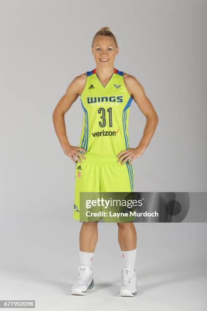 Erin Phillips of the WNBA Dallas Wings poses for portraits on May 2, 2017 at College Park Center in Arlington, Texas. NOTE TO USER: User expressly...