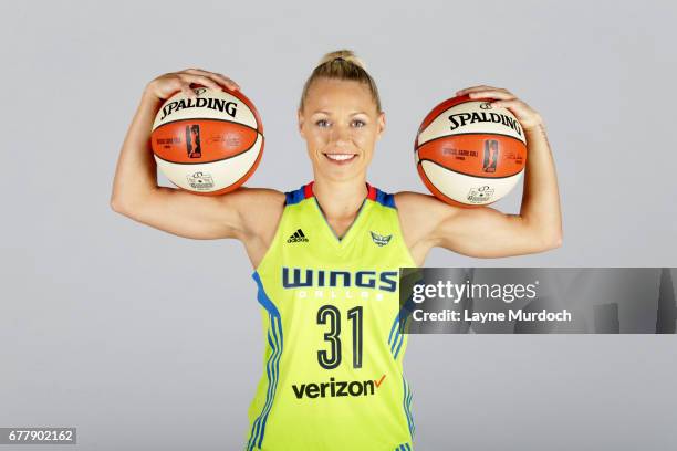 Erin Phillips of the WNBA Dallas Wings poses for portraits on May 2, 2017 at College Park Center in Arlington, Texas. NOTE TO USER: User expressly...