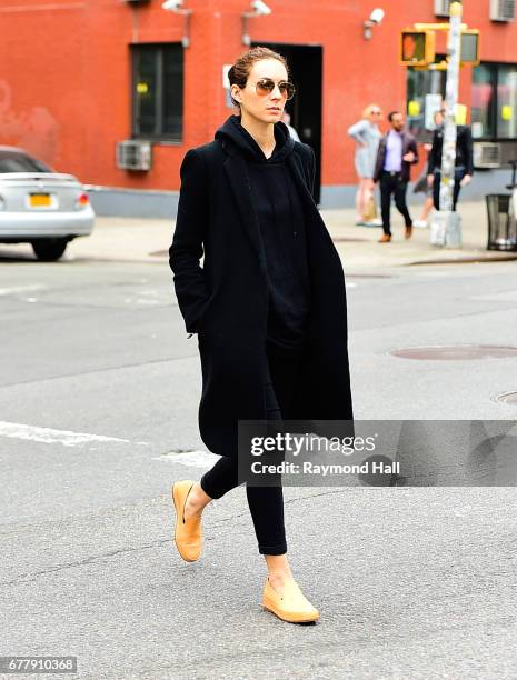 Actress Troian Bellissario is seen walking in Soho on May 3, 2017 in New York City.