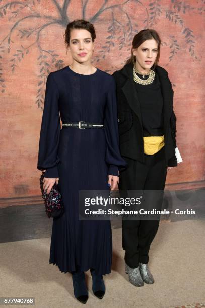 Charlotte Casiraghi and Juliette Maillot attend the Chanel Cruise 2017/2018 Collection : Photocall at Grand Palais on May 3, 2017 in Paris, France.