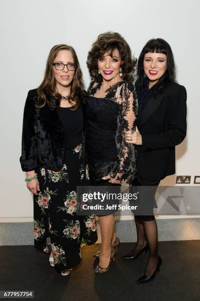 Katy Kass, Joan Collins and Tara Newley attend as auction house hosts champagne reception to preview a selection of the 1000-lot estate of the late...