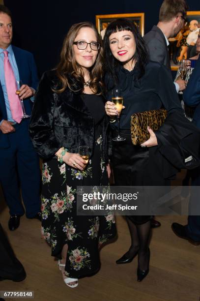 Katy Kass and Tara Newley attend as auction house hosts champagne reception to preview a selection of the 1000-lot estate of the late author Jackie...