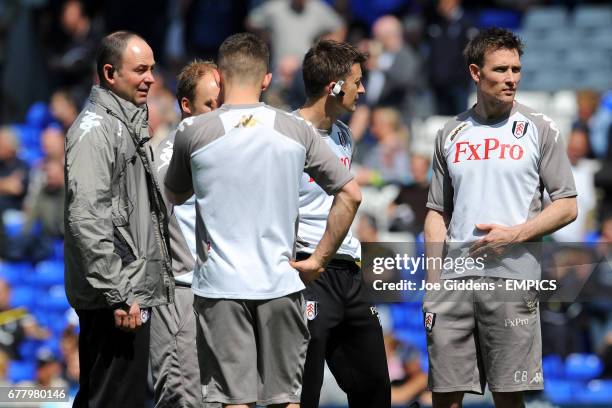 Fulham's medical team of doctor Steve Lewis, masseur Liam Holmes, chiropractor Dave Cosgrove, physio Tom Jackson and osteopath Chris Bull