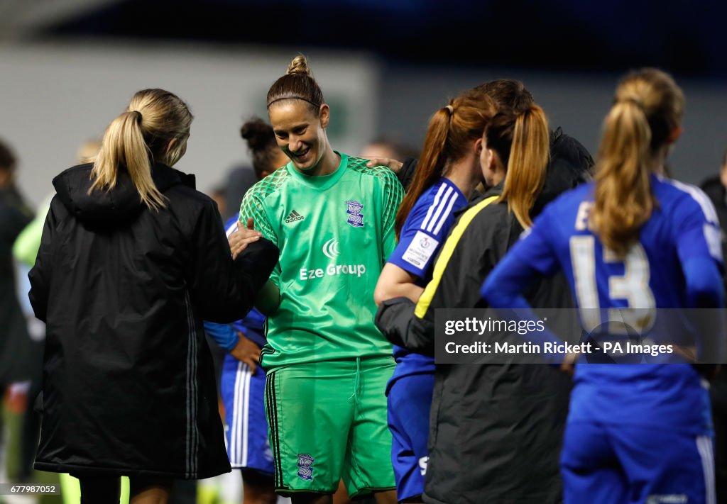 Manchester City Women v Birmingham City Ladies - FA Womens Super League - Academy Stadium