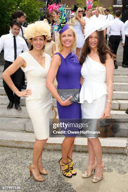 Shirin Christoffersen, Katherine Birch and Paige Boller attend the 35th Annual Frederick Law Olmsted Awards Luncheon at the Conservatory Garden in...