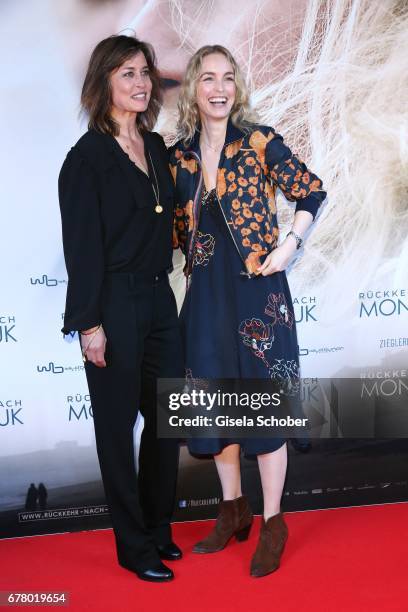 Susanne Wolff and Nina Hoss during the premiere of the movie 'Rueckkehr nach Montauk' at City Kino on May 3, 2017 in Munich, Germany.