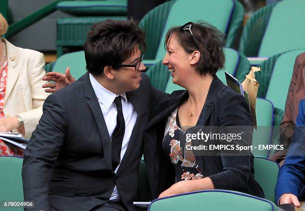 Comedian's Michael McIntyre and Miranda Hart in the royal box