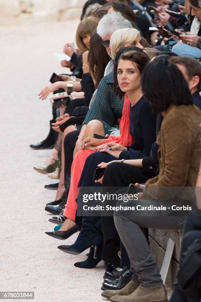 Charlotte Casiraghi during the Chanel Cruise 2017/2018 Collection at Grand Palais on May 3, 2017 in Paris, France.