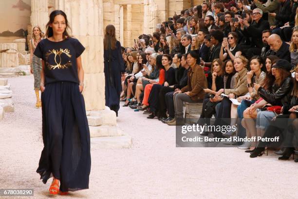 Anna Wintour, Adriana Ugarte, Pedro Almodovar, Isabelle Huppert, Melita Toscan du Plantier, Yara Shahidi, Charlotte Casiraghi and Liu Wen attend the...