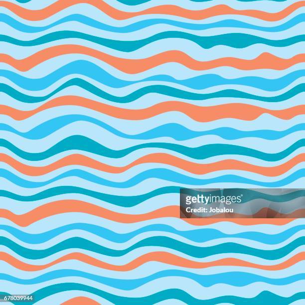 seamless waves background - sea wave pattern stock illustrations