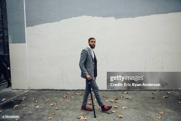 Jidenna is photographed for Billboard Magazine on December 12, 2015 in Brooklyn, New York.