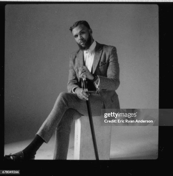 Jidenna is photographed for Billboard Magazine on December 12, 2015 in Brooklyn, New York.