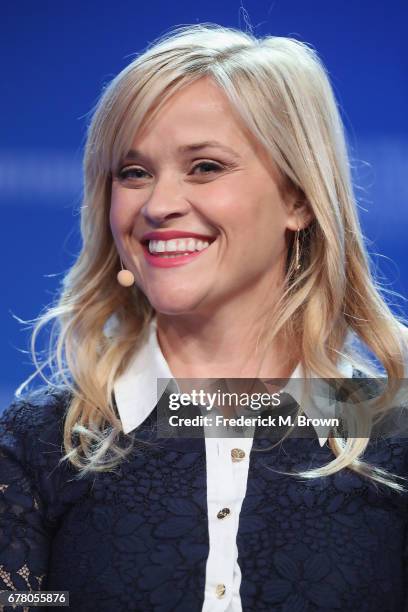 Actress Reese Witherspoon speaks during the Milken Institute Global Conference 2017 at The Beverly Hilton Hotel on May 3, 2017 in Beverly Hills,...