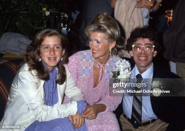 Actress Connie Stevens attends an event with her daughter Joely Fisher and step-son Todd Fisher in circa 1979.