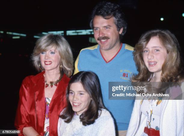 Actress Connie Stevens attends an event with her daughters Tricia Leigh Fisher, Joely Fisher and a guest attend an event in circa 1979.