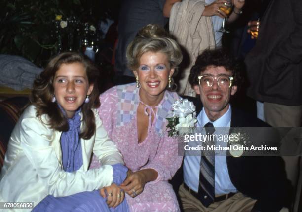 Actress Connie Stevens attends an event with her daughter Joely Fisher and step-son Todd Fisher in circa 1979.