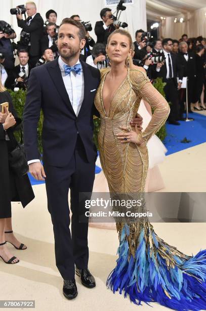 Ryan Reynolds and Blake Lively attend the "Rei Kawakubo/Comme des Garcons: Art Of The In-Between" Costume Institute Gala at Metropolitan Museum of...